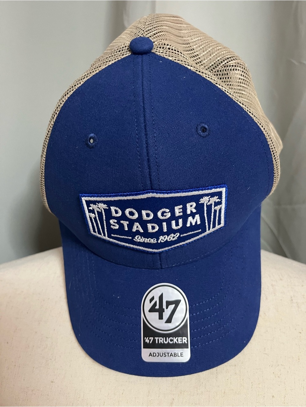Dodger Stadium '47 Trucker Cap in Royal Blue & Tan
